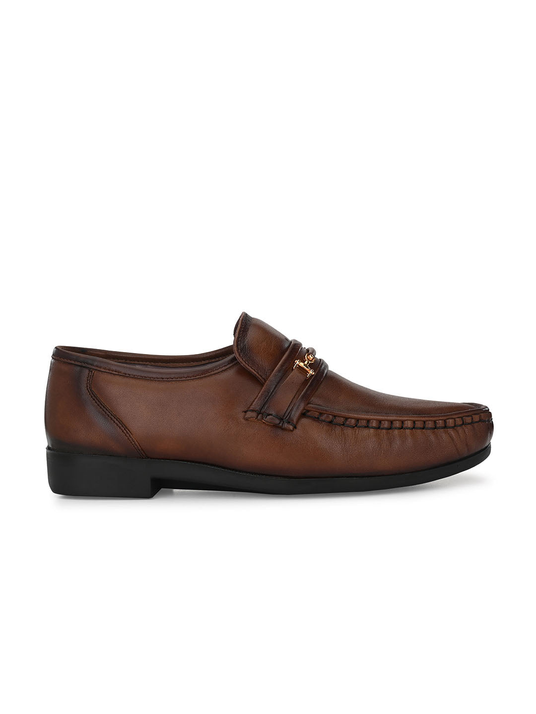 Felix Buckle Leather Cushion Loafers