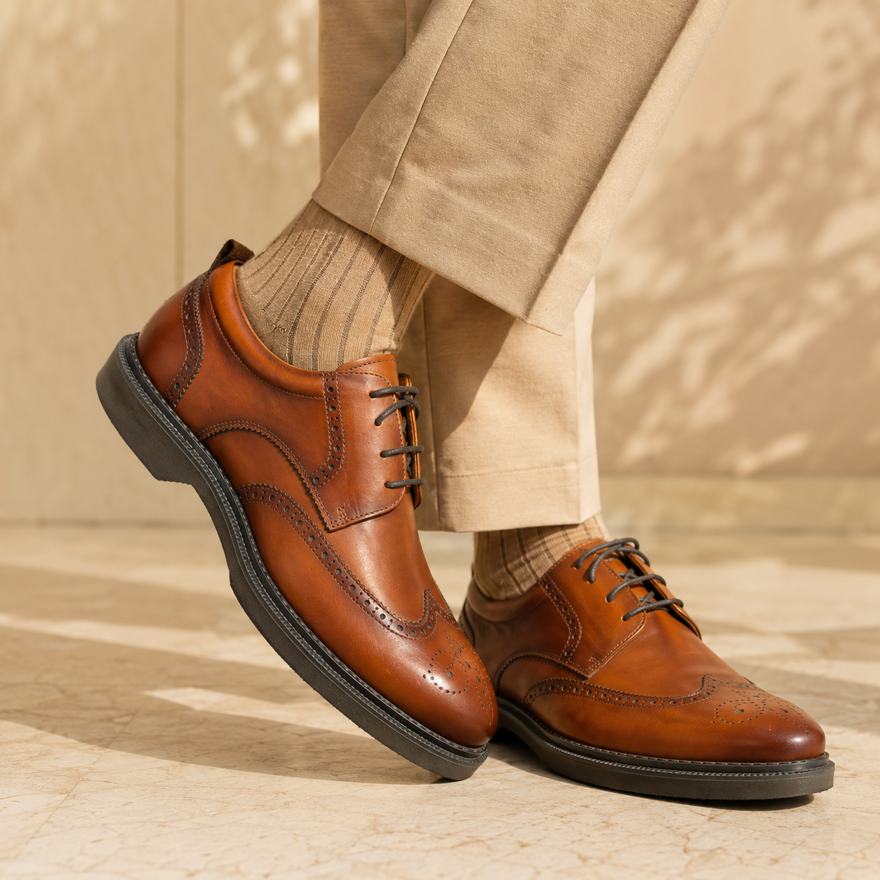 Massimo Premium Leather Lite Formal Lace Up Brogues