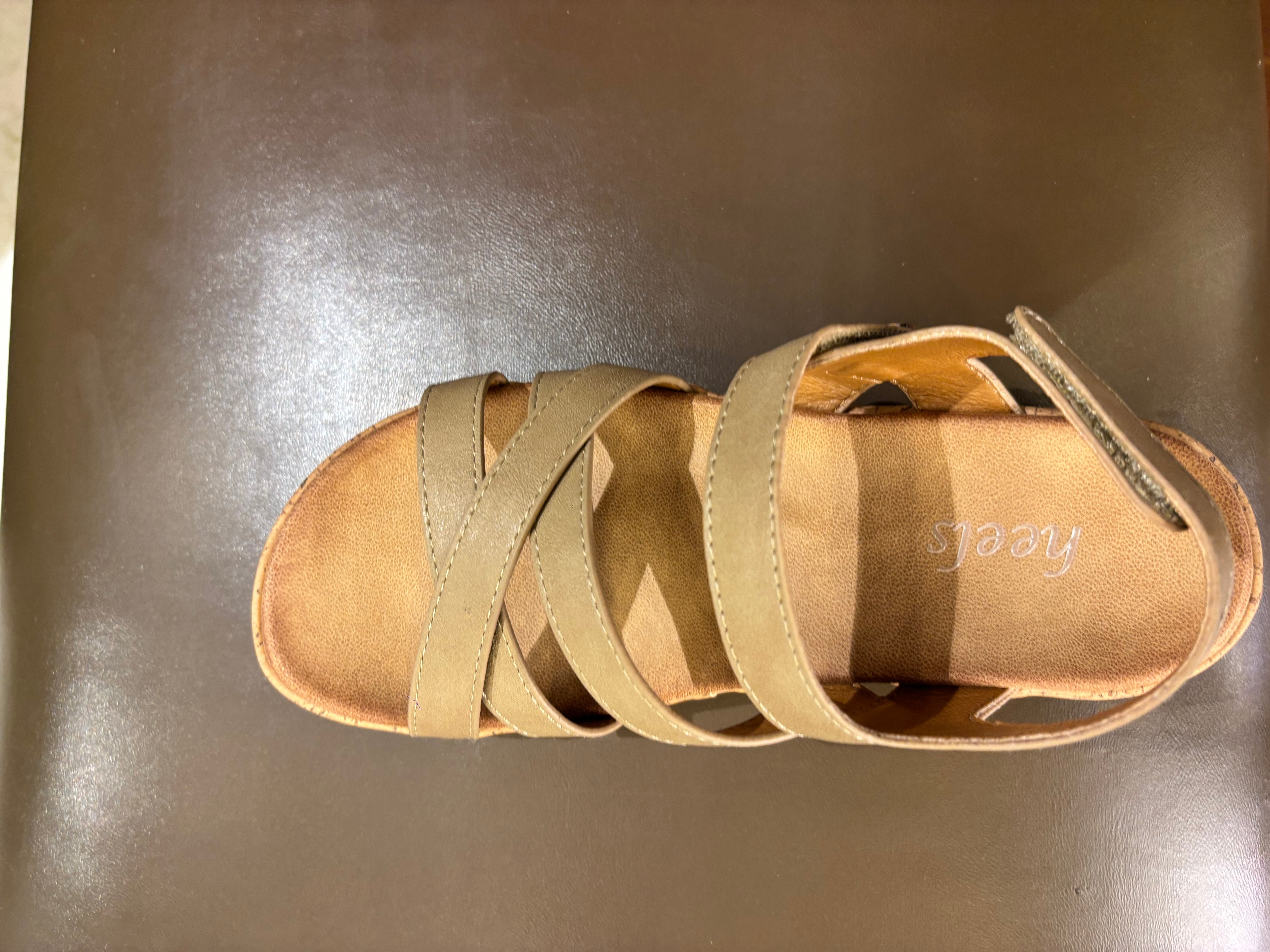 Frida Summer Criss Cross Comfort Velcro Sandals - The Heels India
