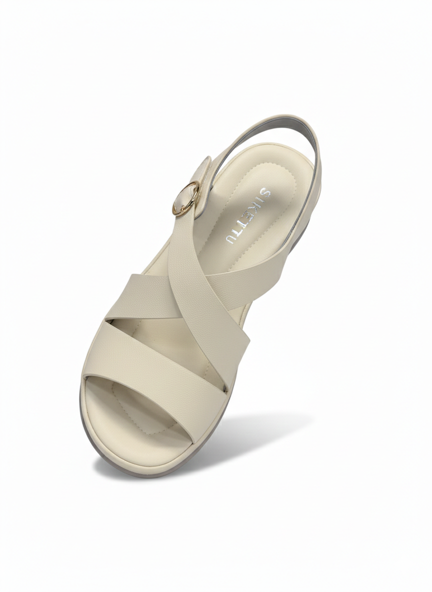 Valencia Cushioned Premium Ankle Strap Sandals - The Heels India