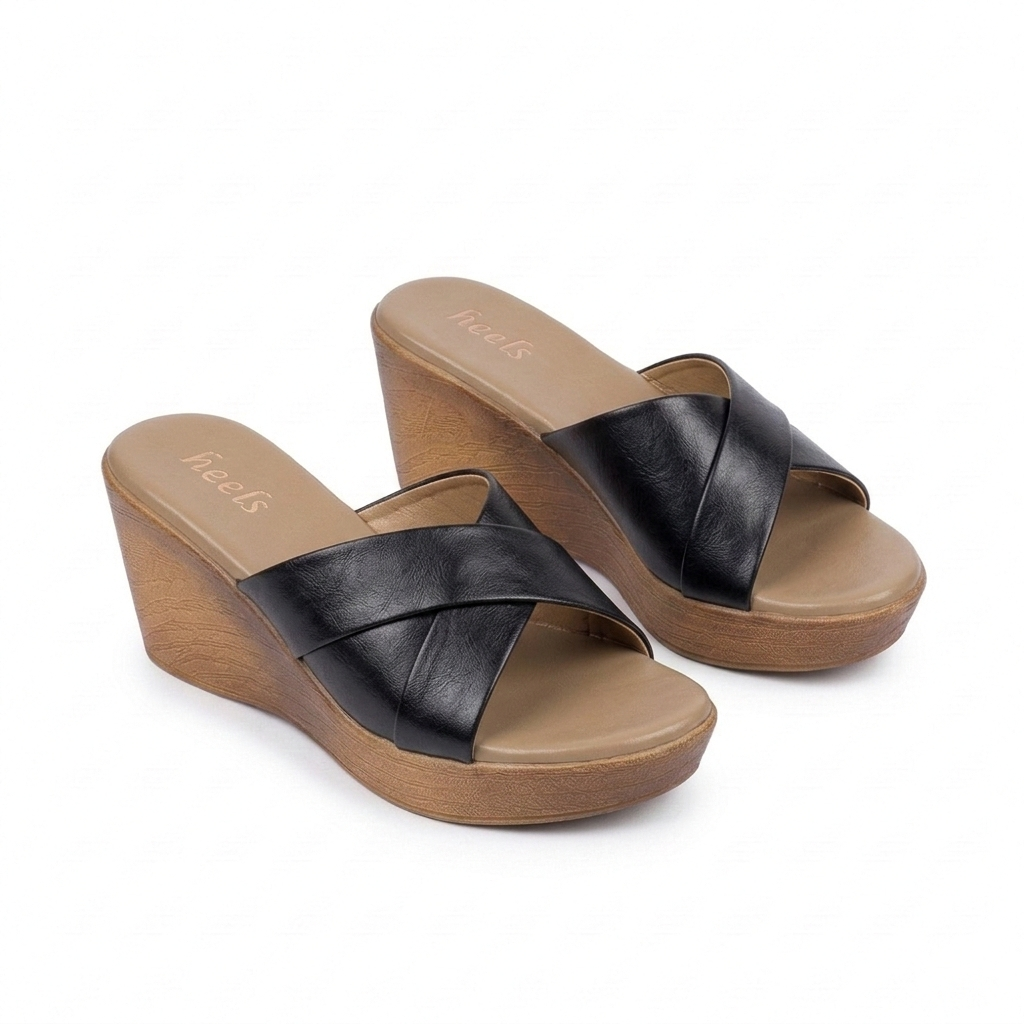 Lea Lightweight Peep Toe Wedge Platform Heels