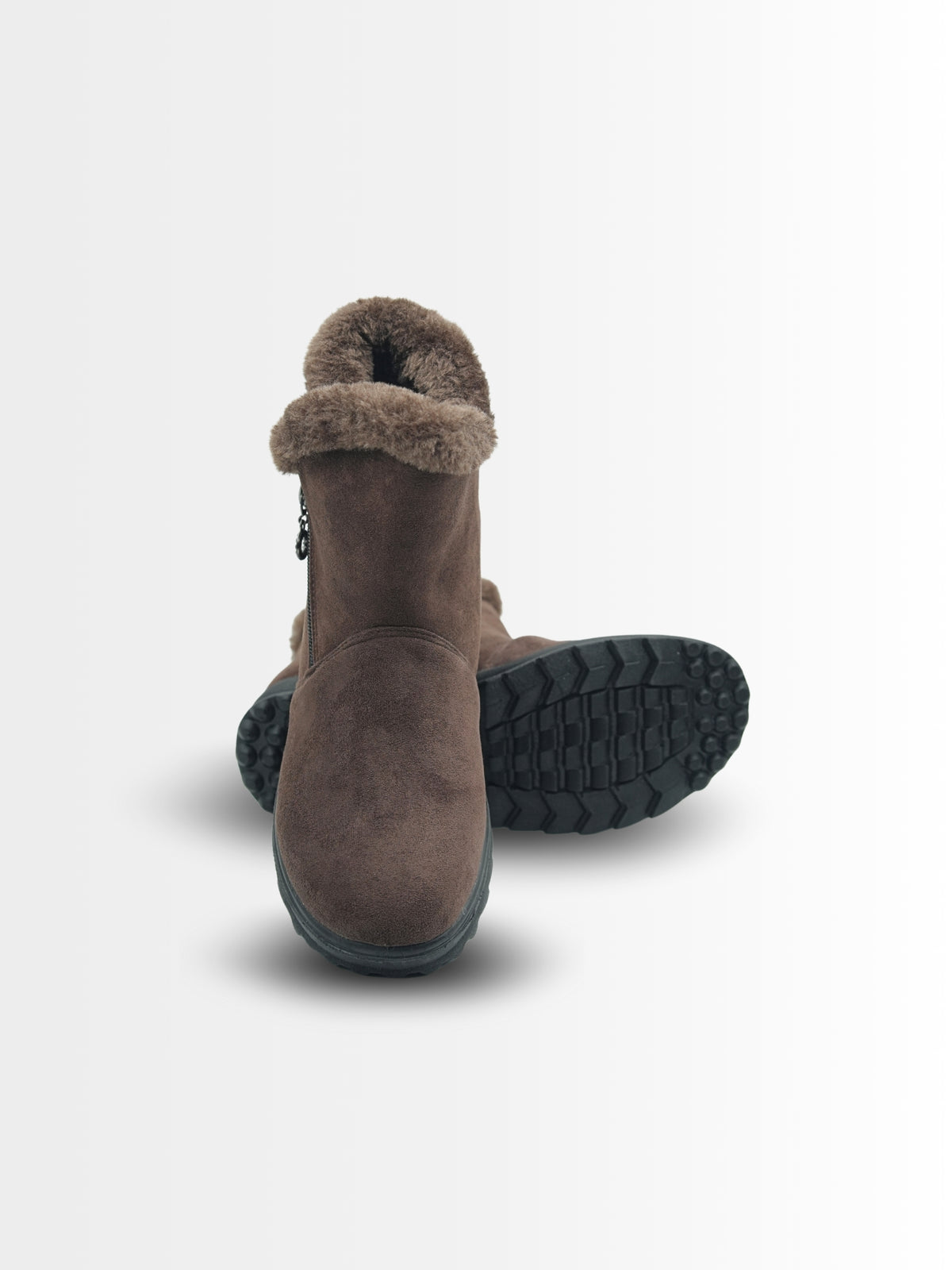 Savanna Suede Ankle Fur Boots - The Heels India