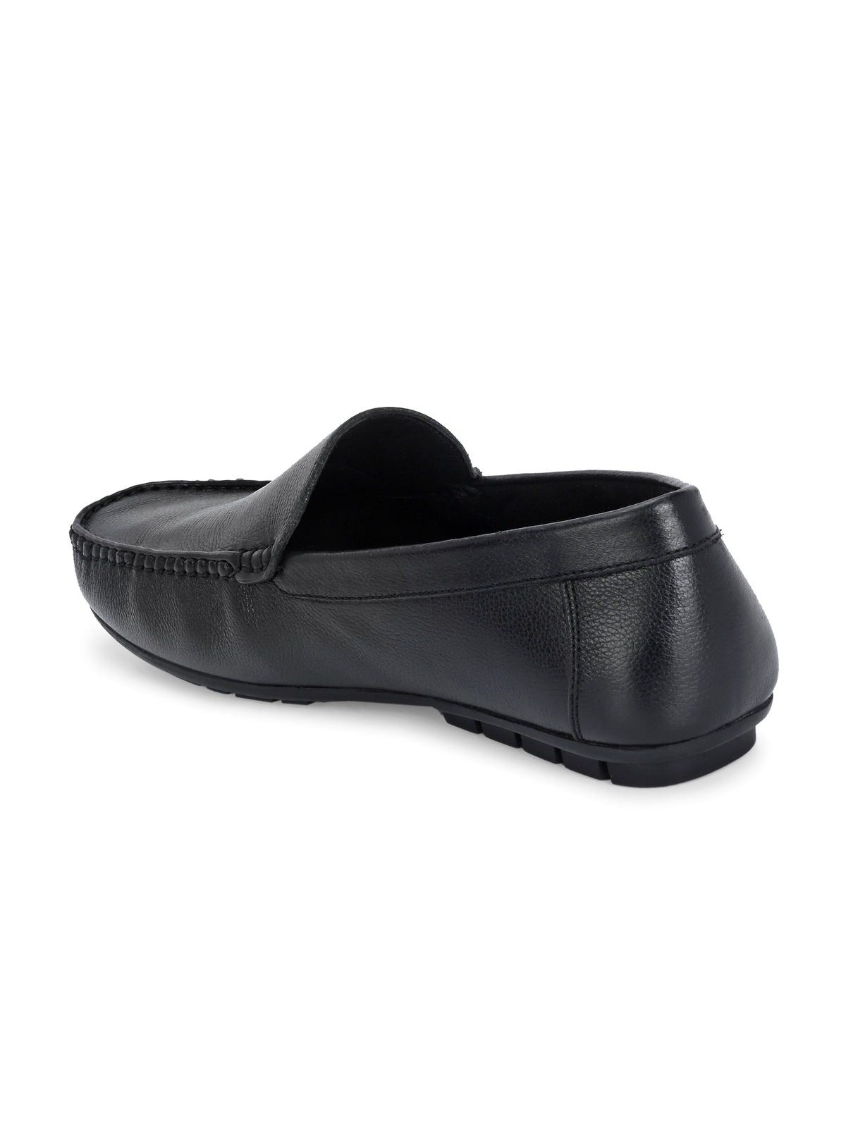 Cedar Plain Leather Cushioned Loafers - The Heels India