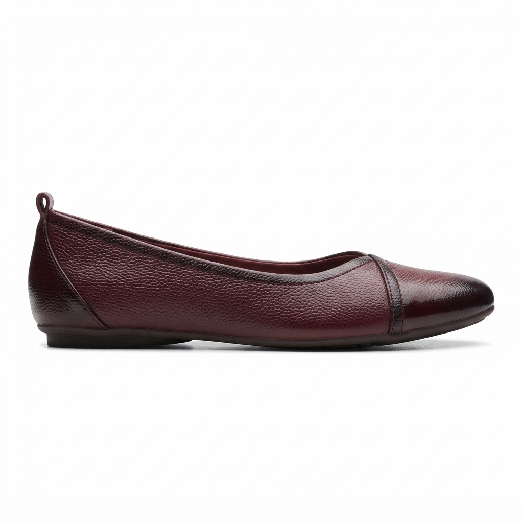 Kyra Leather Stitch Classic Flat Ballerinas
