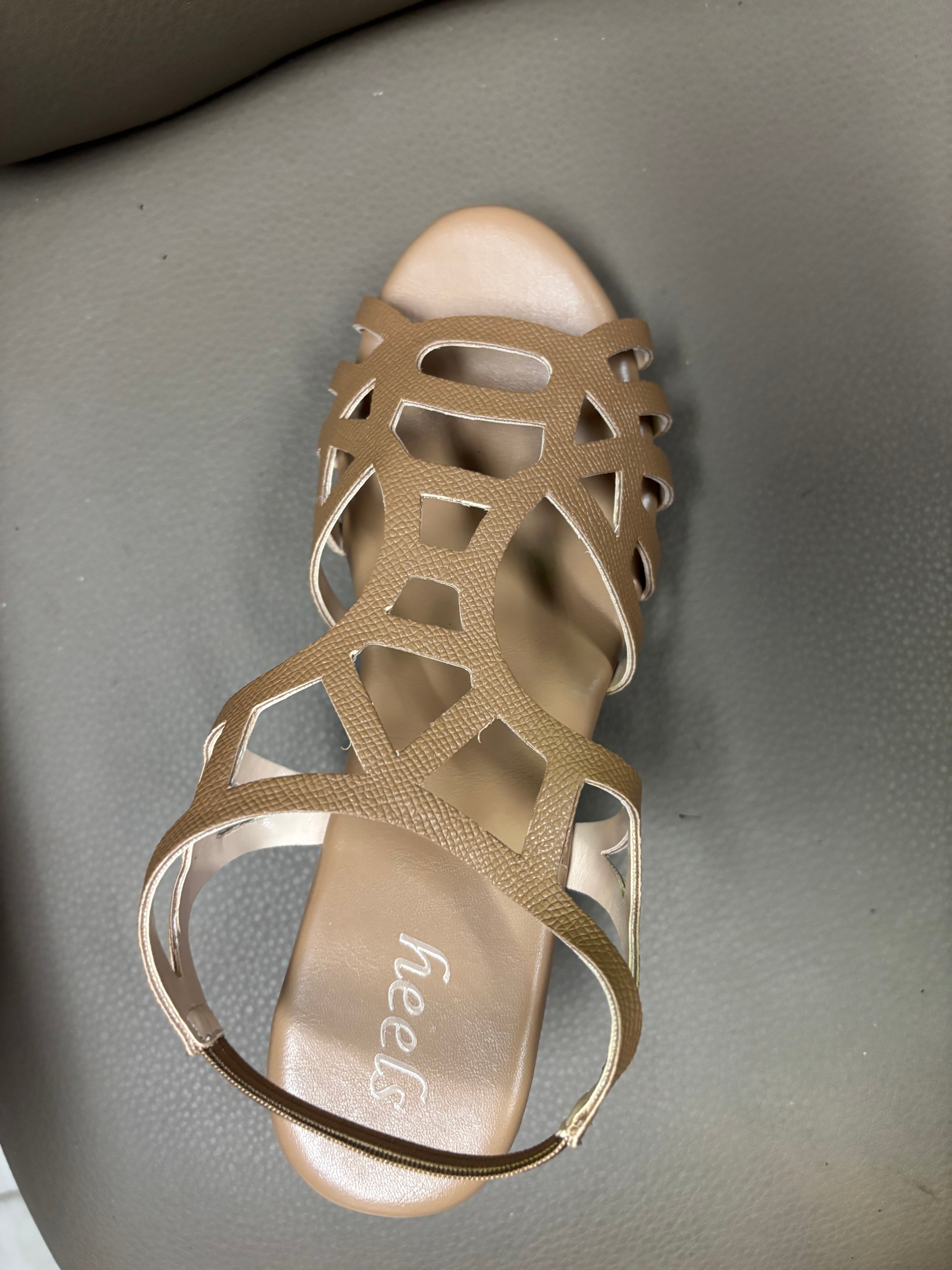 Kylin Platform Gladiator Peep Toe Block Heel Sandals