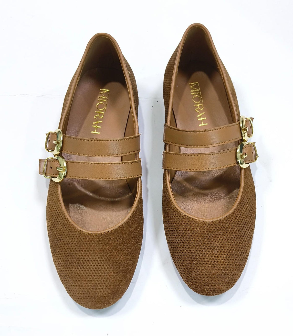 CALLIE Premium Leather Mary Jane Strap Ballerinas