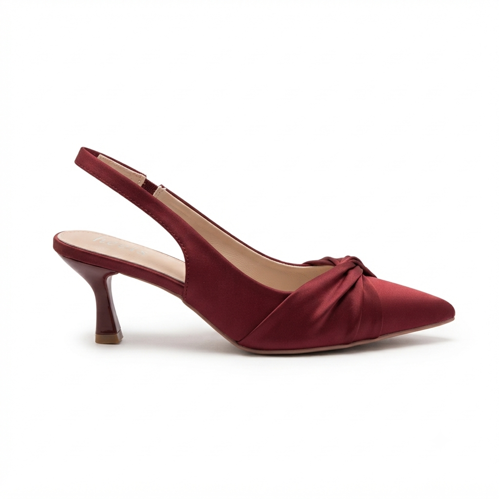 Raya Swirl Sling Back Kitten Heels