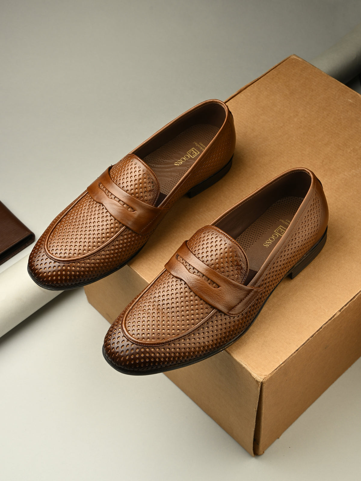 Markus Premium Leather Penny Perforated Loafers