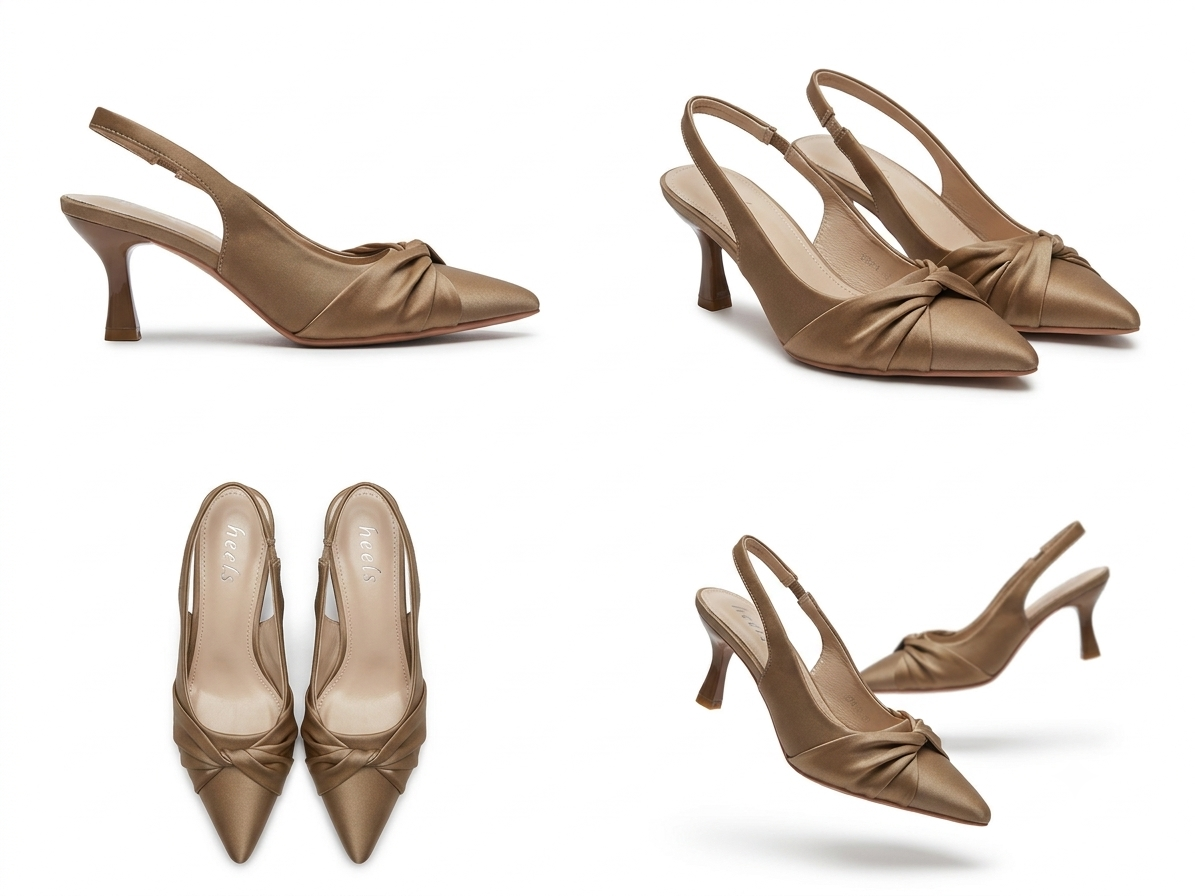 Raya Swirl Sling Back Kitten Heels