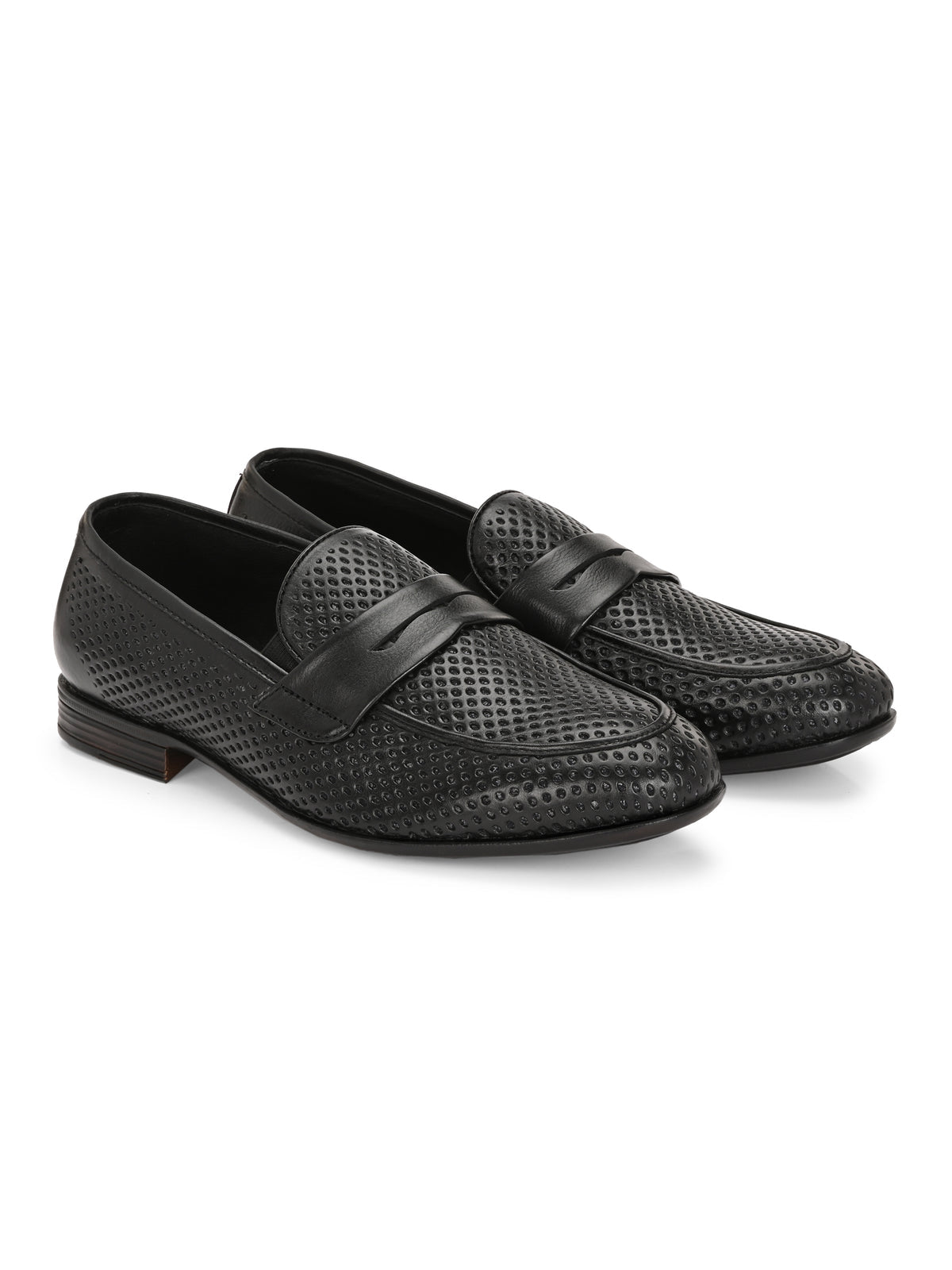 Markus Premium Leather Penny Perforated Loafers - The Heels India