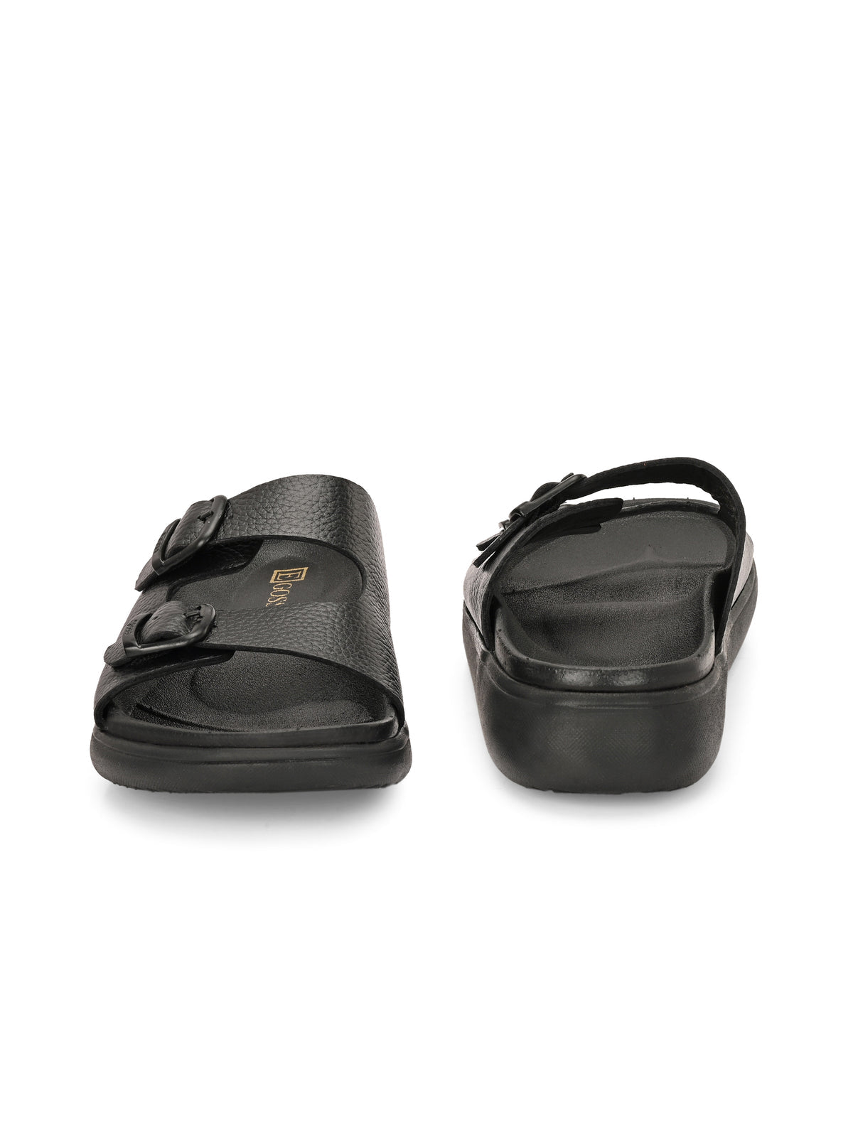 Kai Double Strap Leather Sliders