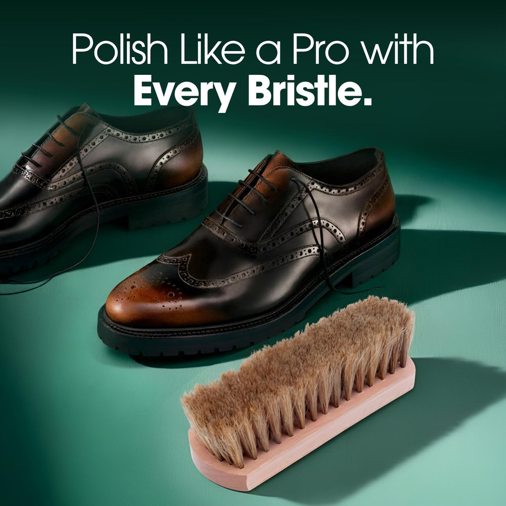 Helios 6.5 Inch 100% Horse Hair Shoe Brush - Big - The Heels India