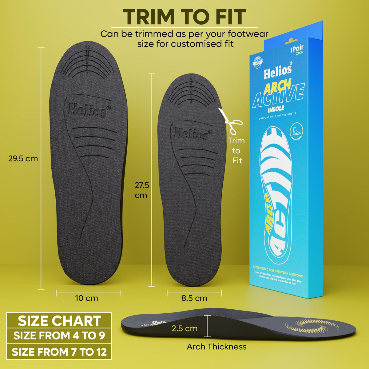 Arch Support Active Insole (Trim to Fit)