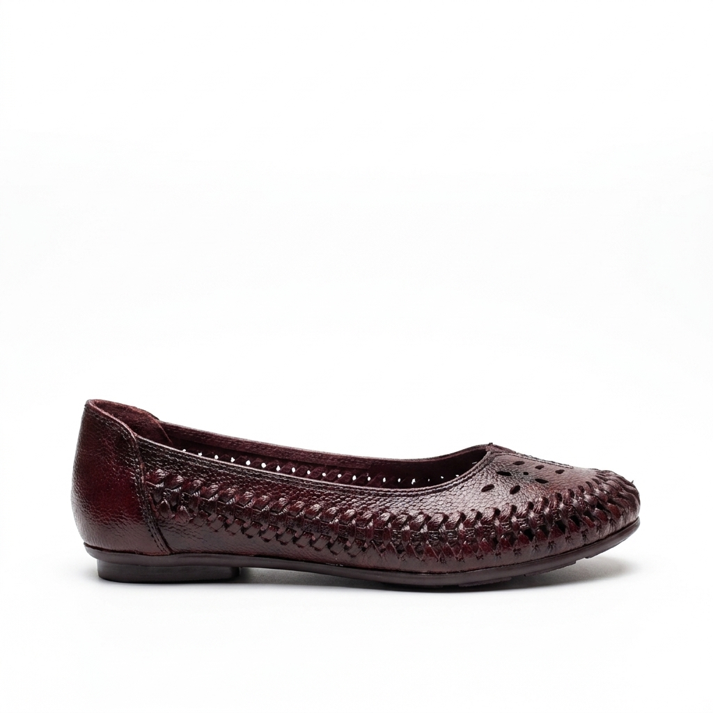 Gemini Perforated Leather Ballerinas