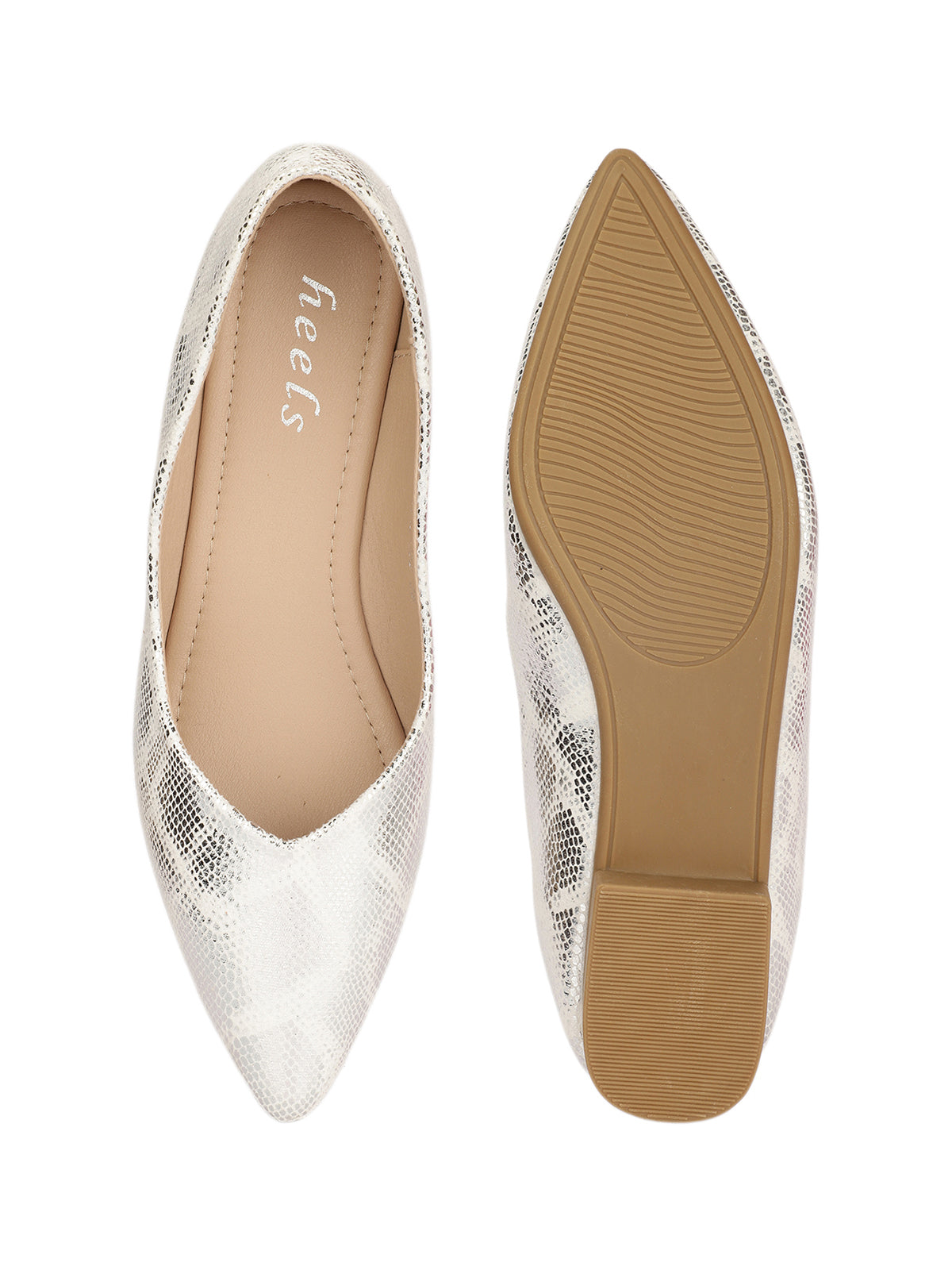 Reina Shimmer Pointed Ballerinas