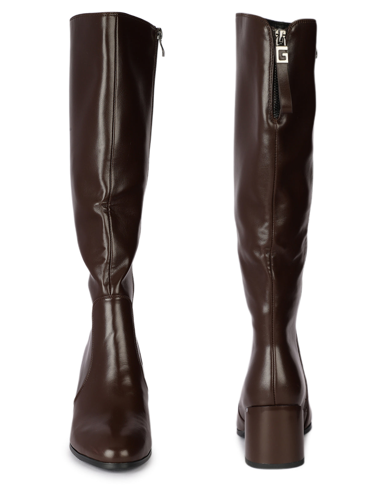 Valentina Atelier Premium Thigh High Boots with Block Heels
