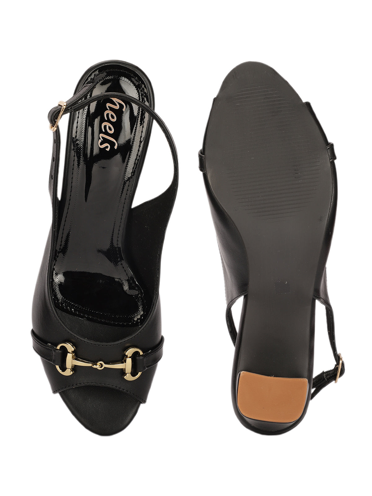 Alina Peep Toe Sling Back Block Heels