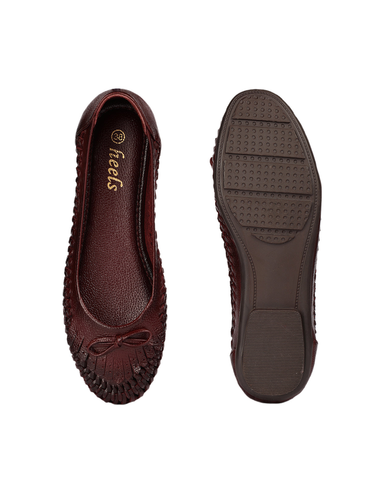 Felipe Leather Fringe Ballerinas