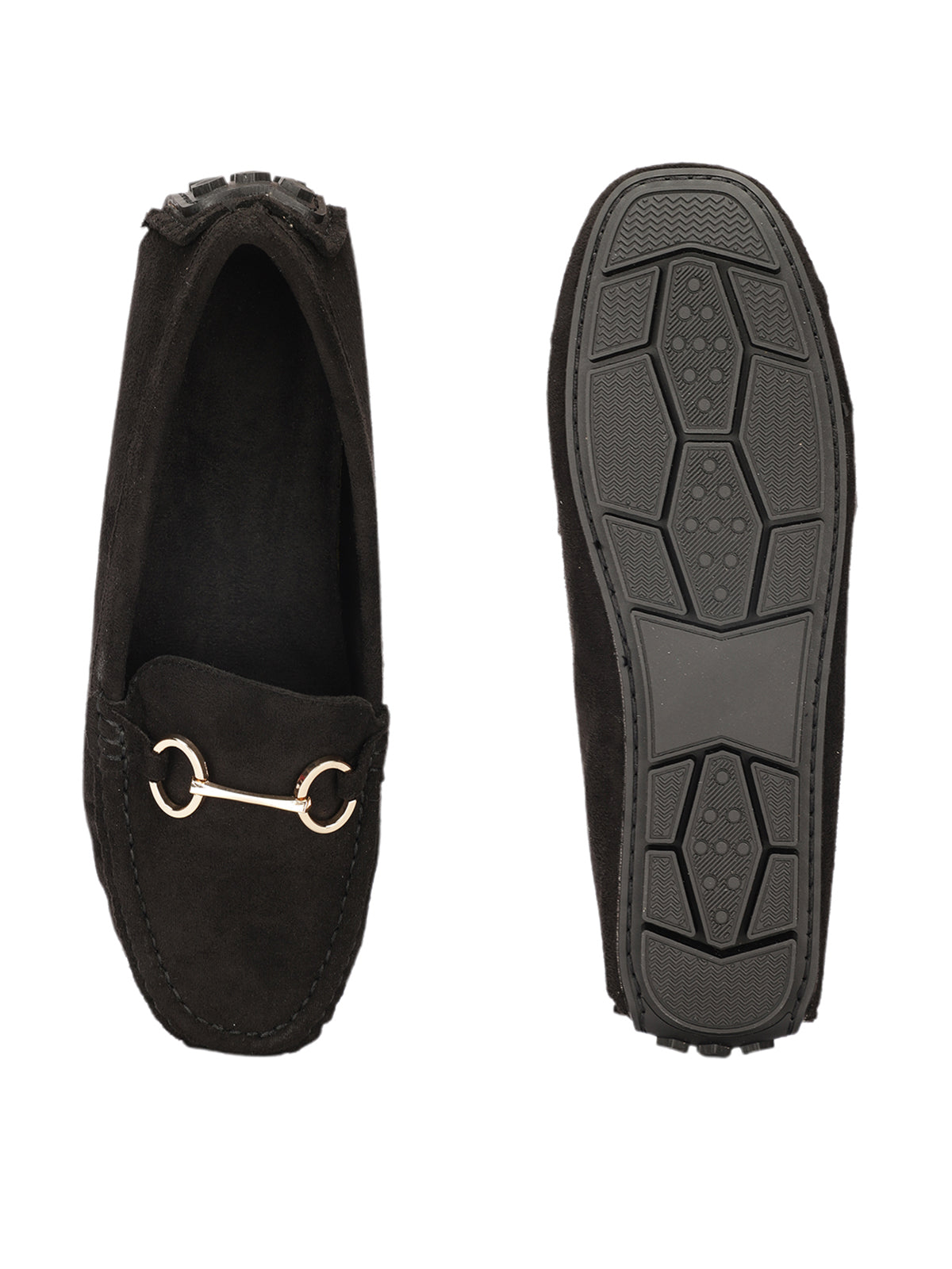 Olivia Suede Buckled Winter Loafers