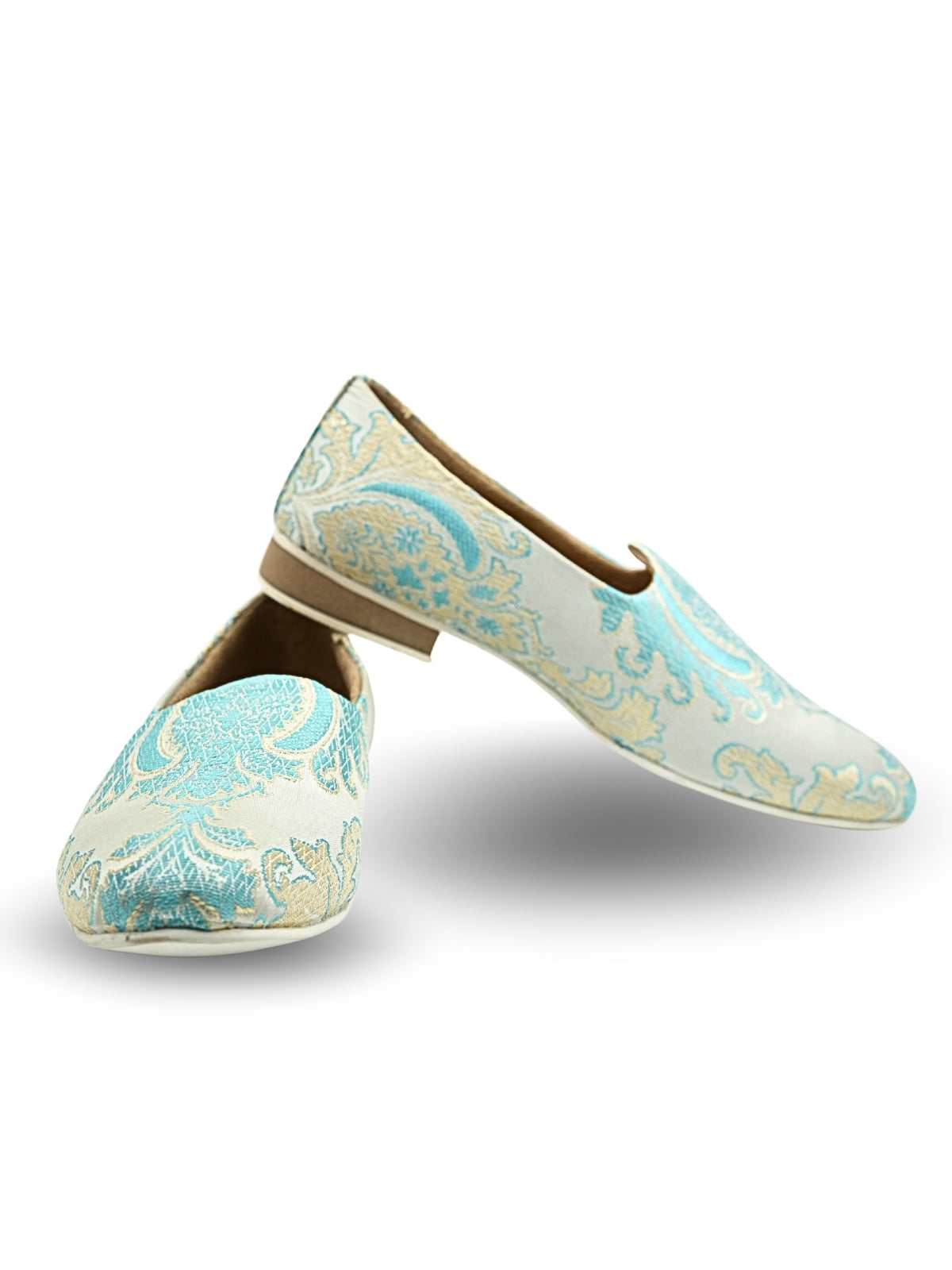 Kevin Ethnic Embroidered Jutti (light blue