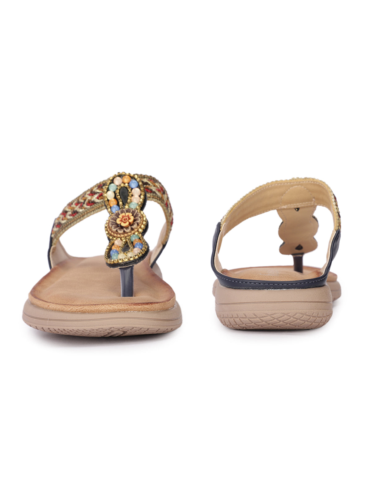 Thalassa Embroidered Cushioned Slippers