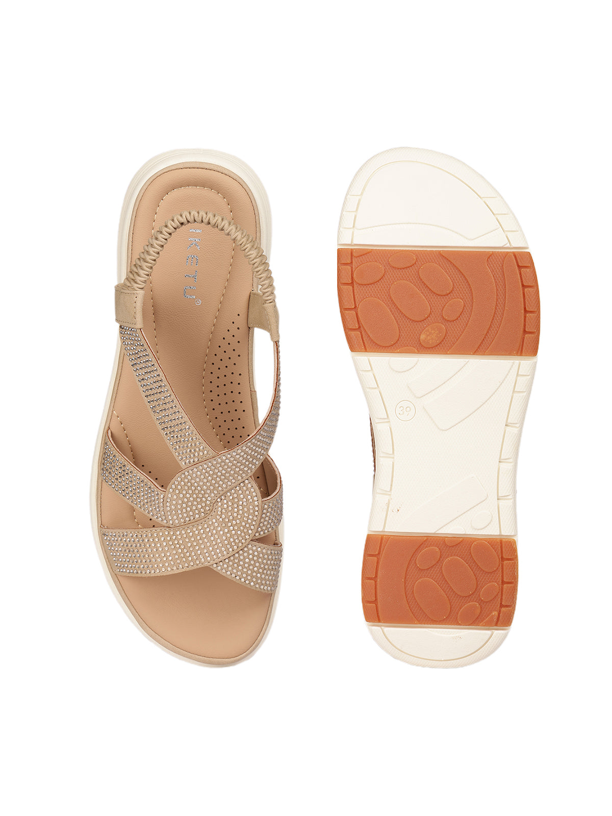 Rosaira Cushioned Bling Sandals