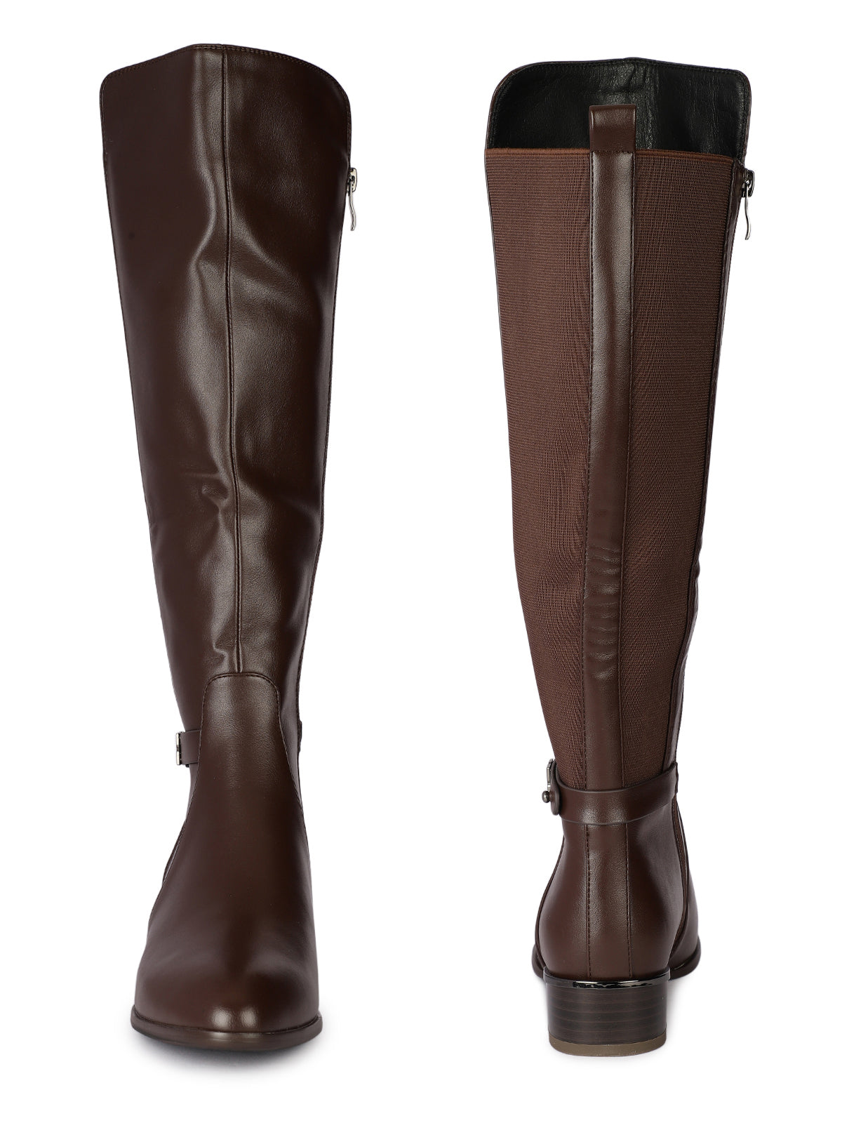 Forma Italia Premium Thigh High Boots with Low Heels