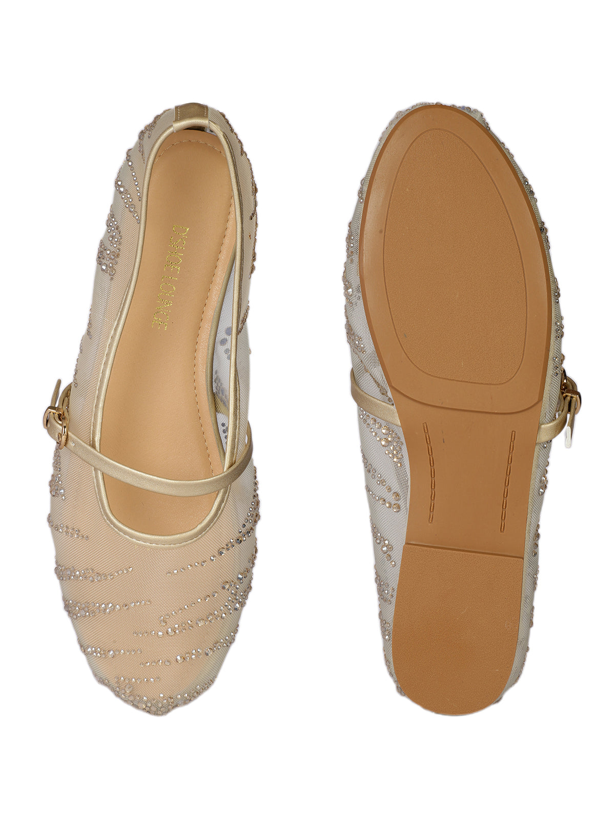 Tessa Premium Embellished Flat Mary Jane Ballerinas