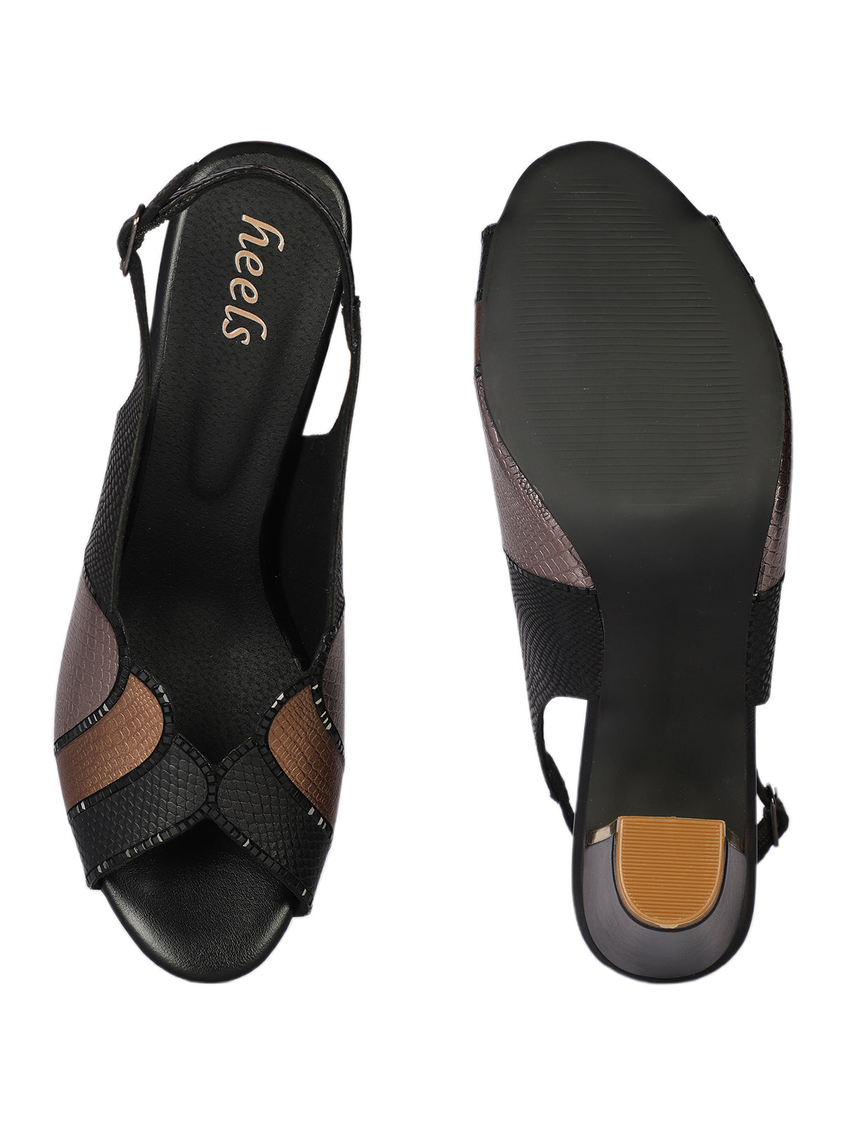 Jenny Slingback Peep Toe Block Heels