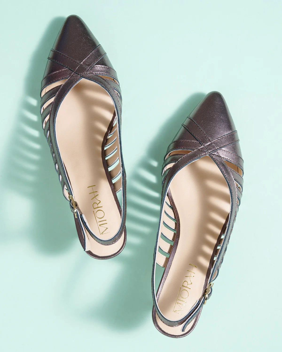 AVIVA Premium Leather Slingback Kitten Heels - The Heels India