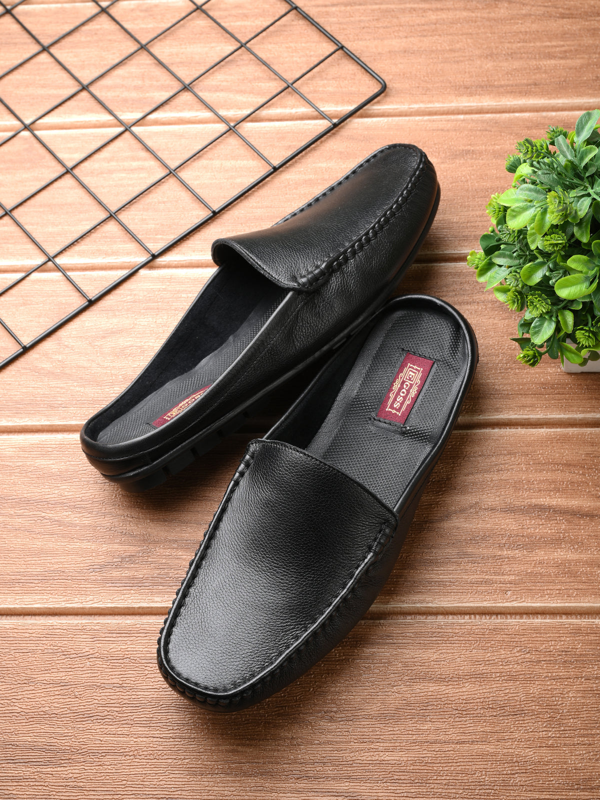 Flint Leather Casual Slip-On Mules