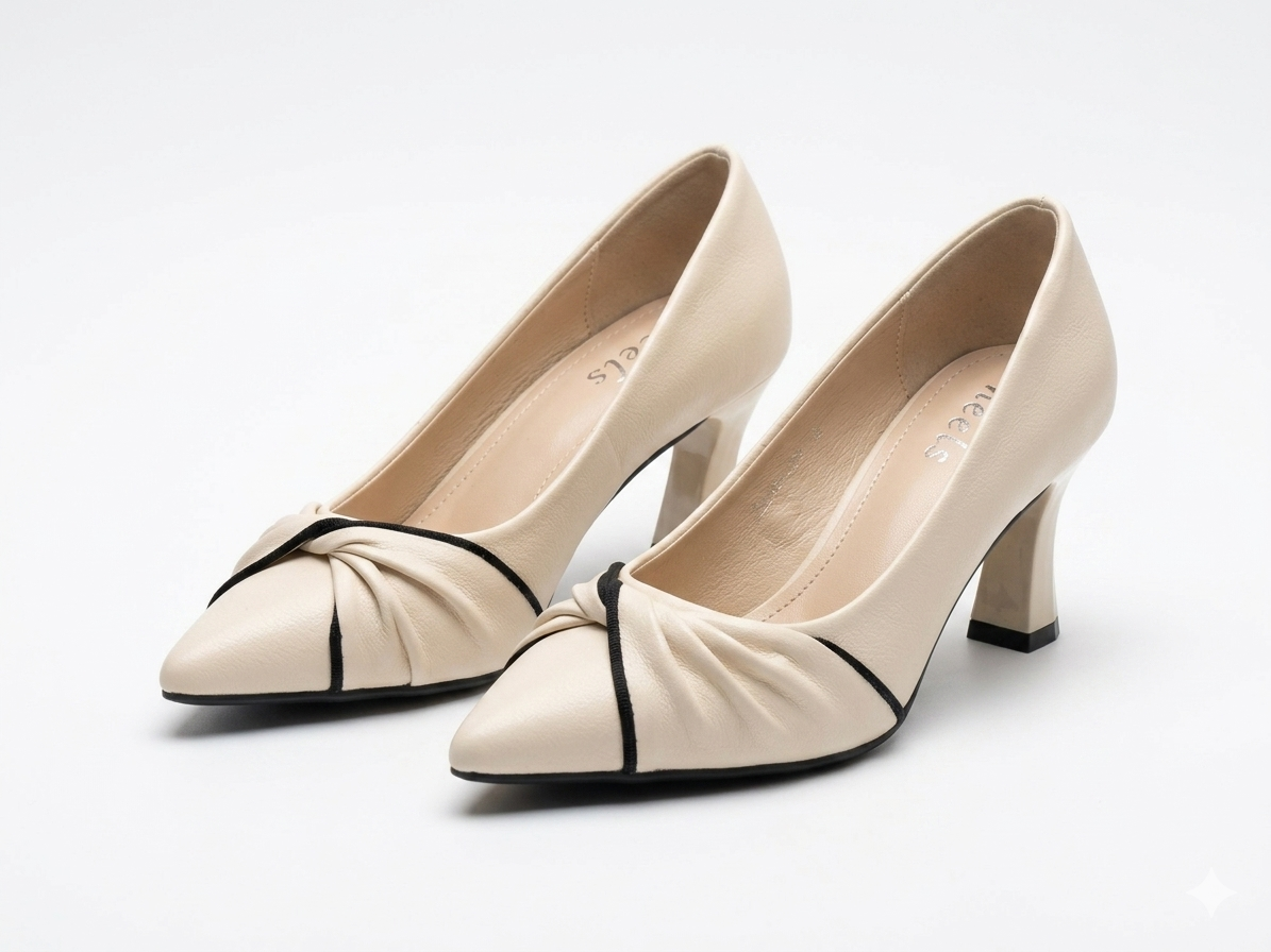 Lyon Swirl Block Heel Pumps