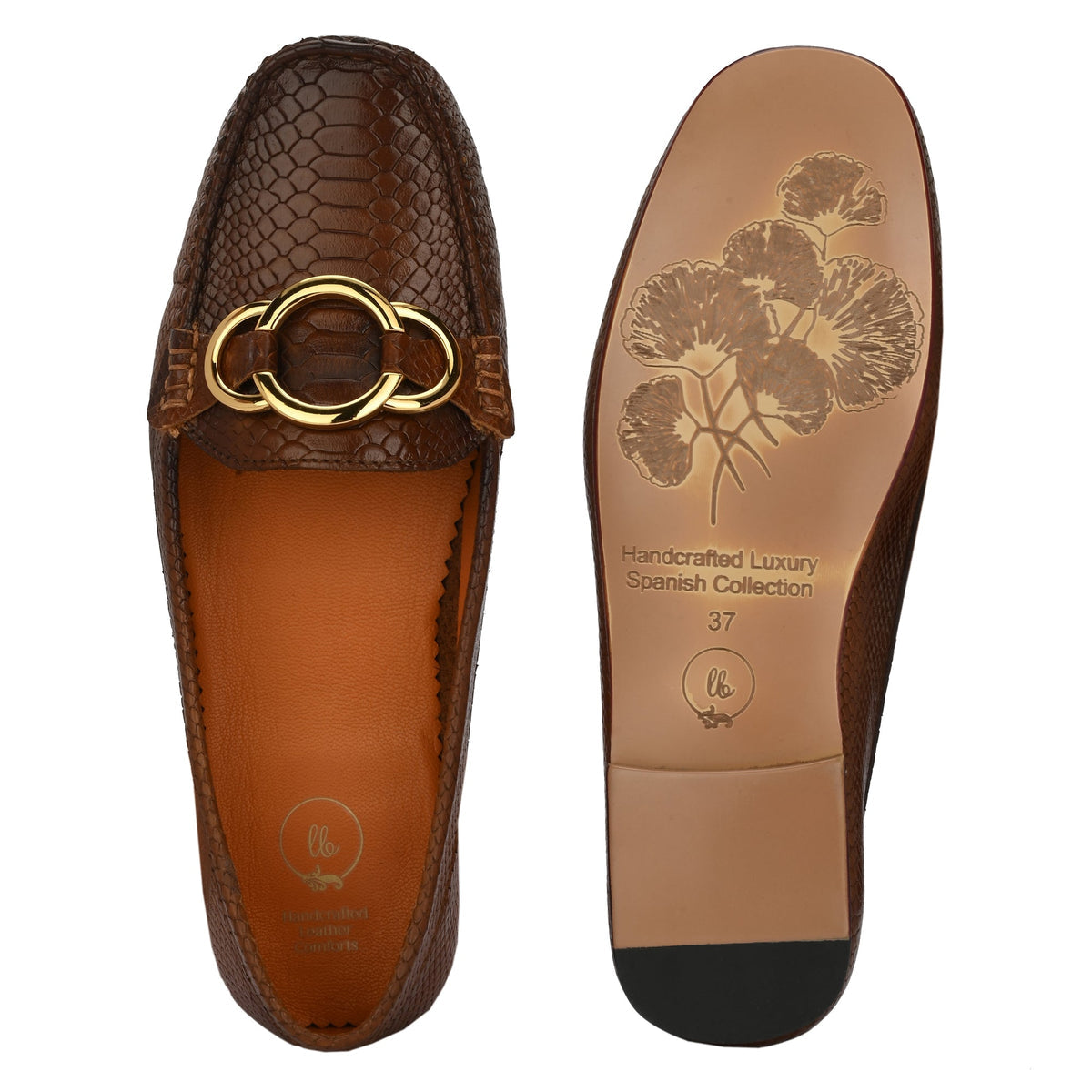 Liz Brown Leather Loafers - The Heels India