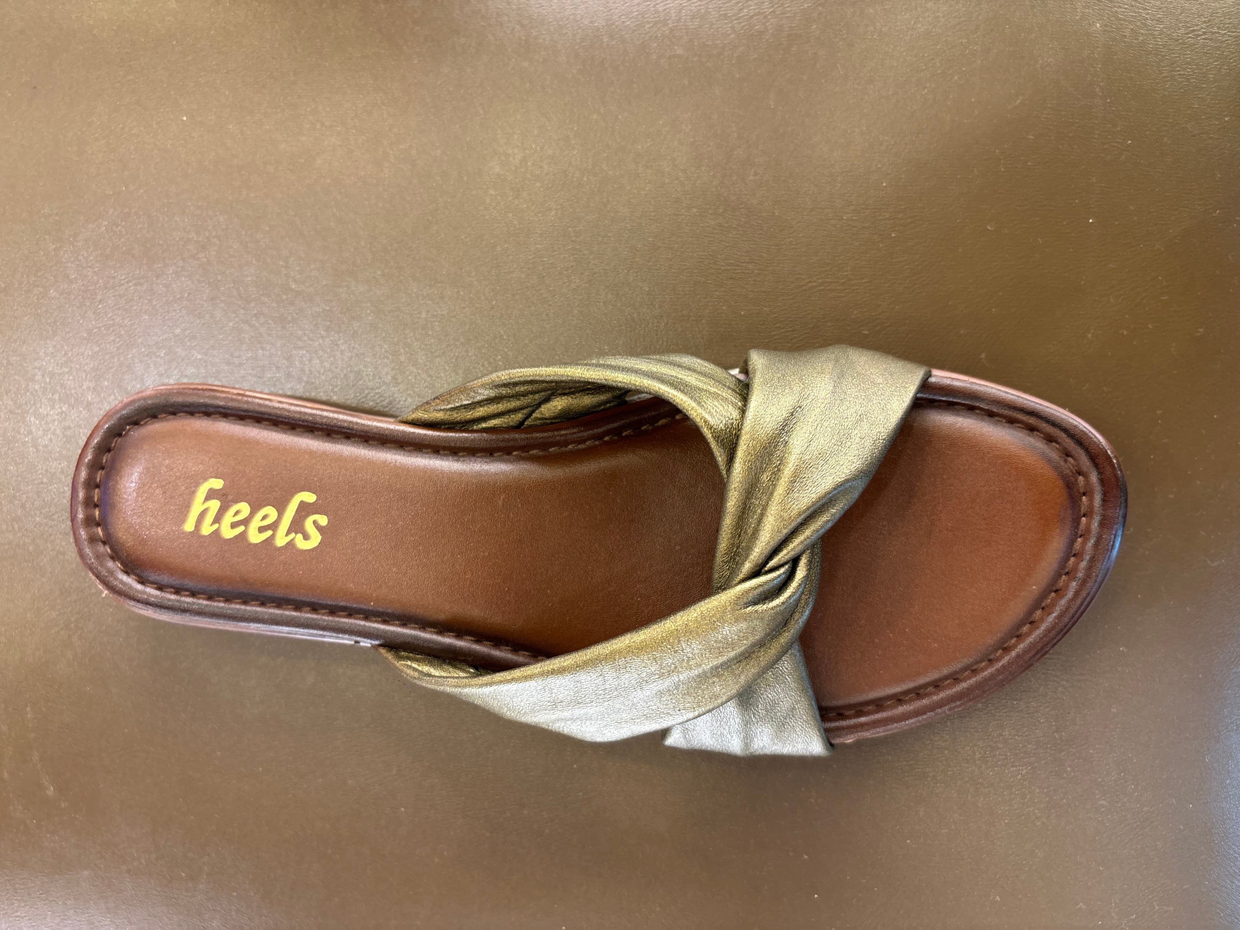 Yaba Leather Soft Napa Cross Flat Sliders