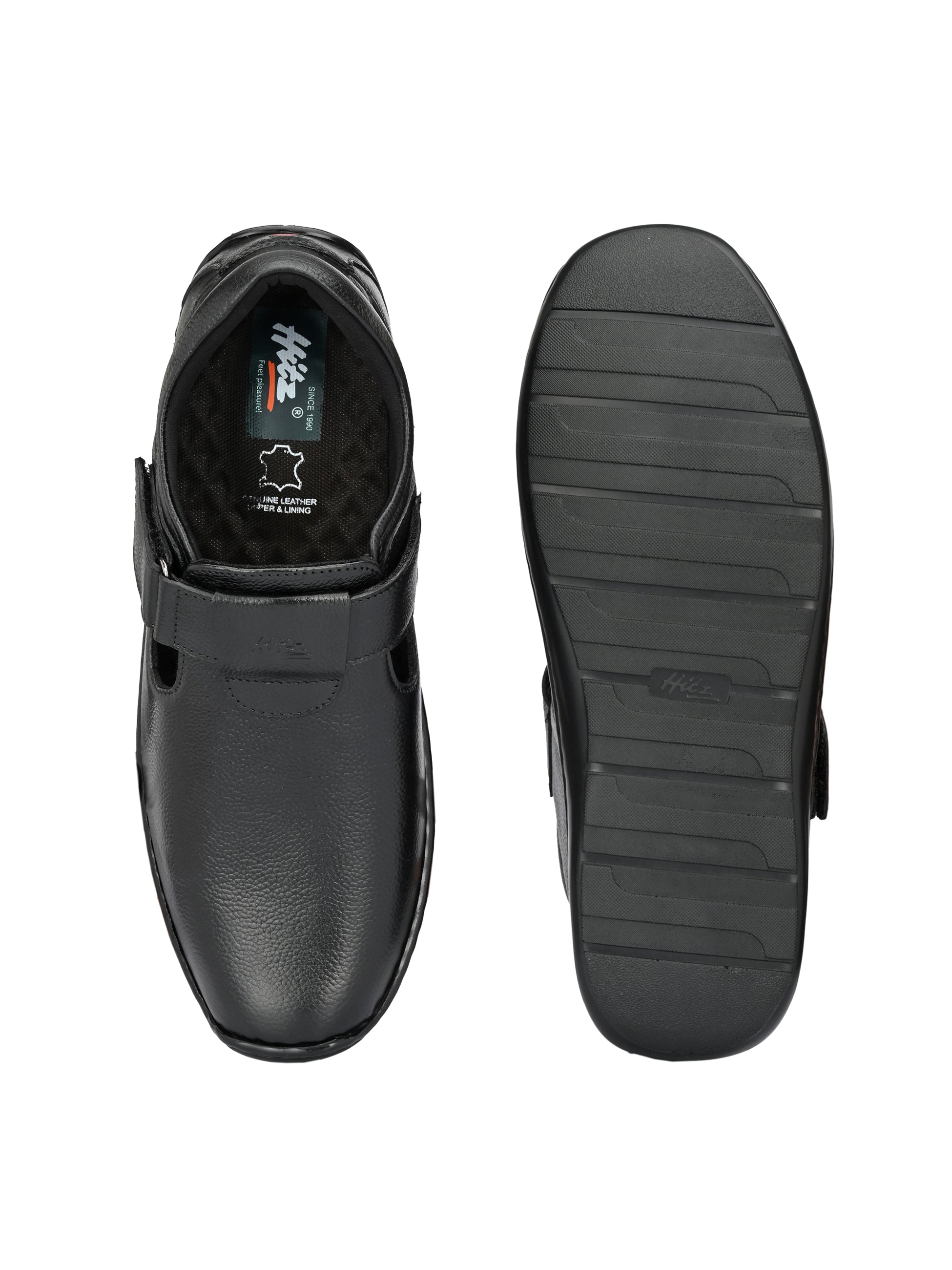 Brunel Leather Velcro Roman Sandals