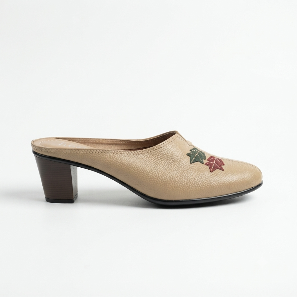 Autumn 2.0 Leather Back Open Block Heel Mules