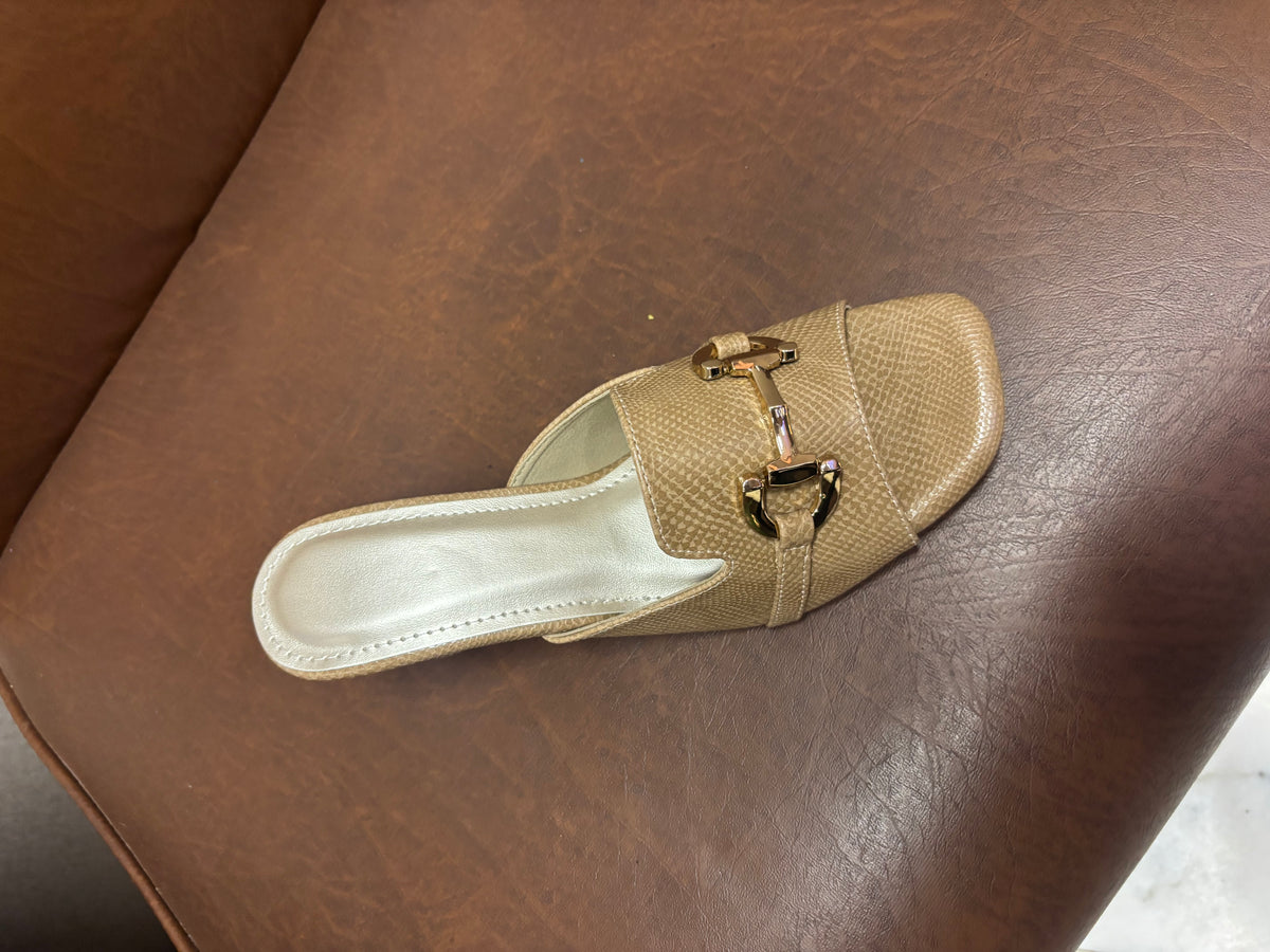 Kiara Slip On Block Heel Mules
