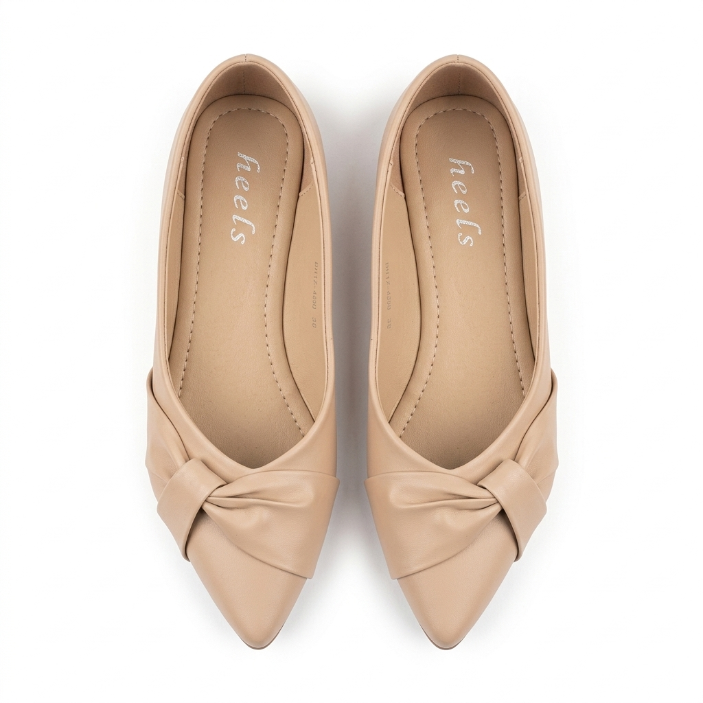 Amelie Swirl Pointed Mid Heel Ballerinas