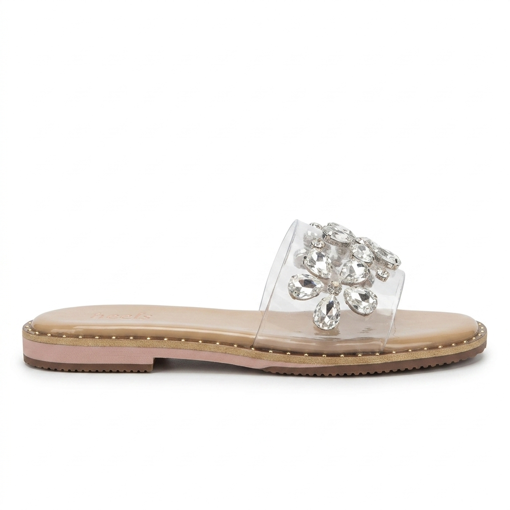 Kiya Embellished Summer Flat Sliders