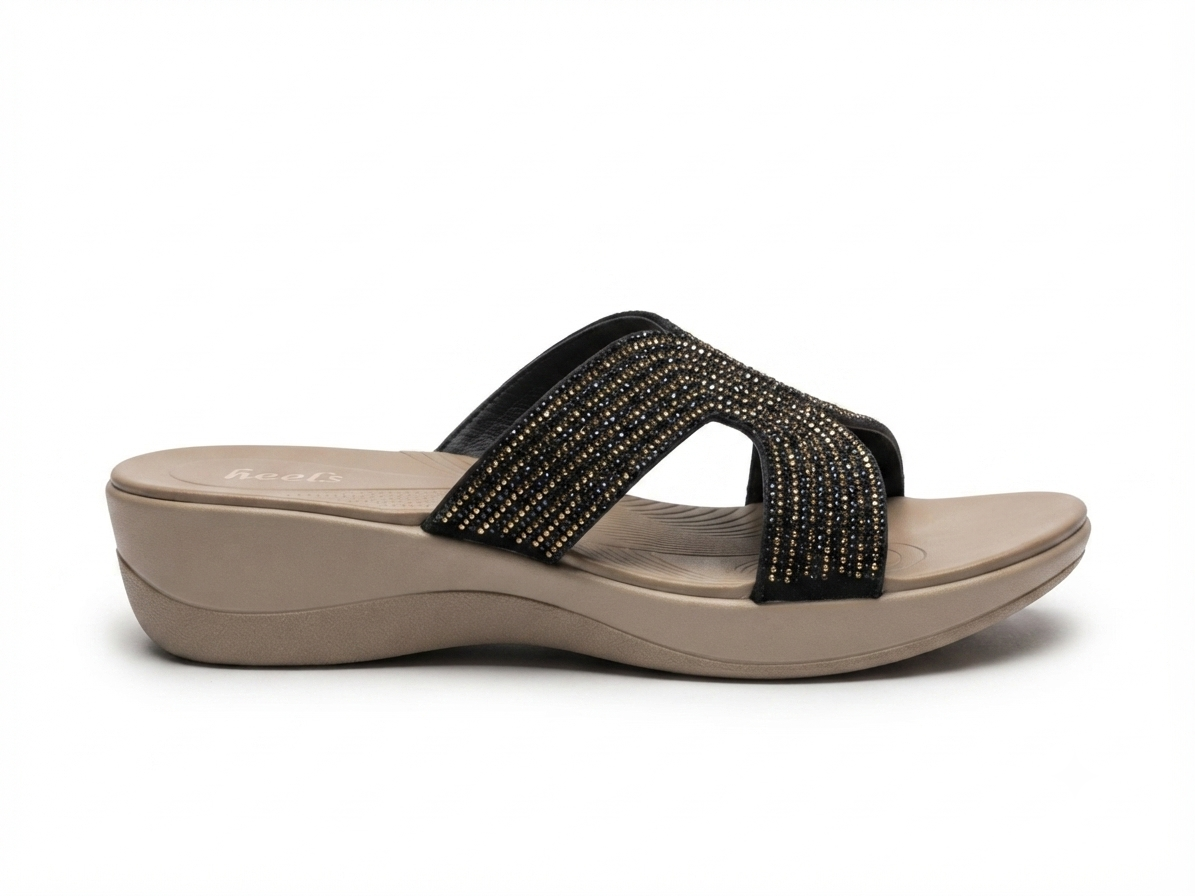 Dakota Cushioned Bling Slippers