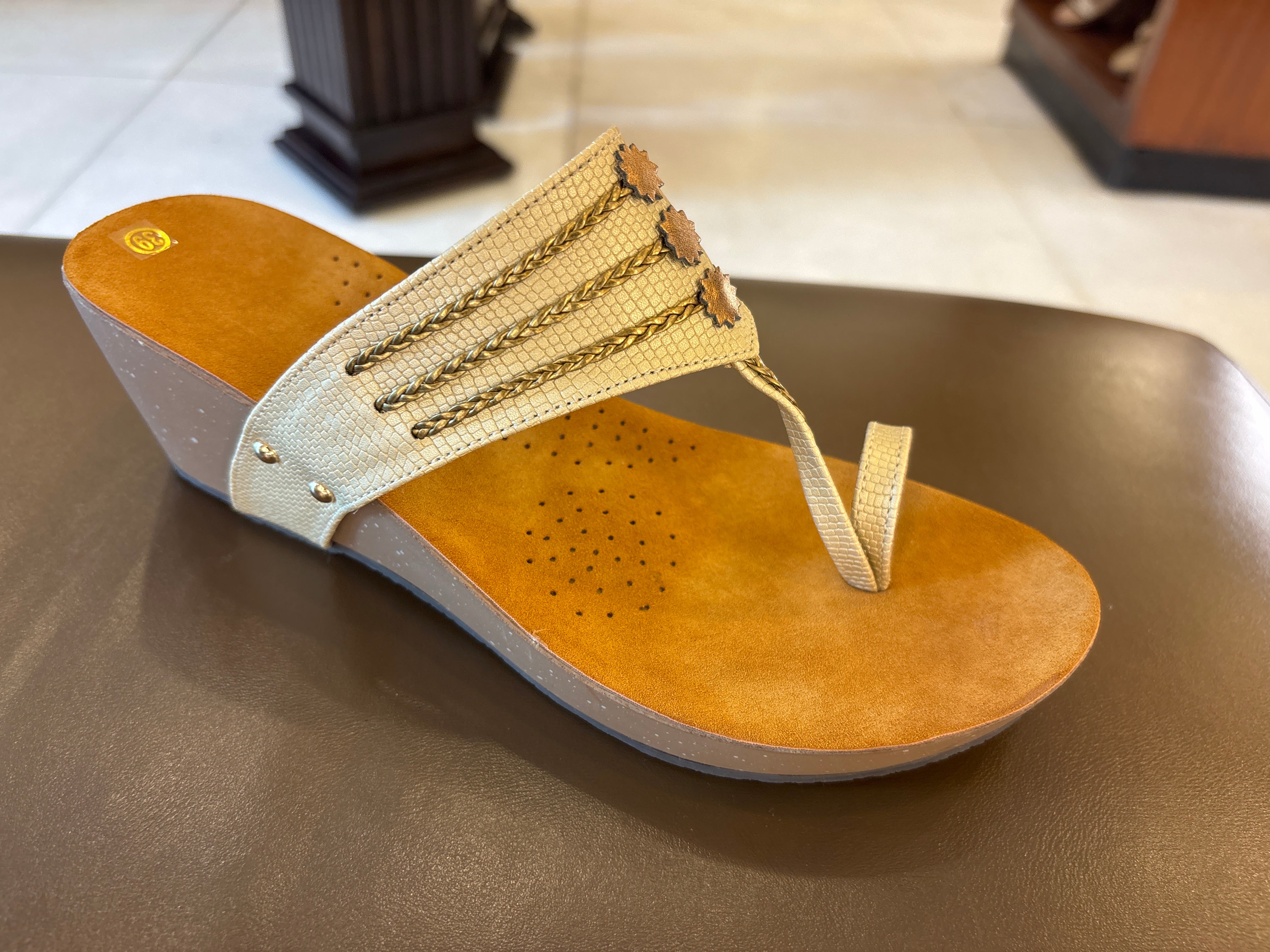 Zehra Wedge Heel Kohlapuris - The Heels India
