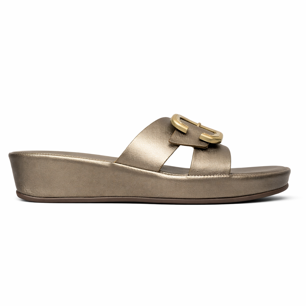 Lexi Premium Cushioned Wedge Sliders - The Heels India