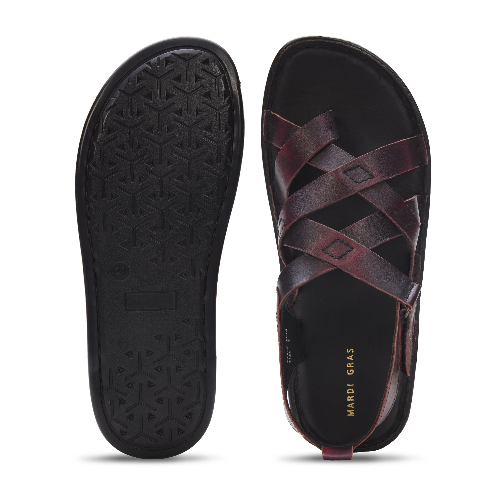 Anton Leather Cross Sandals