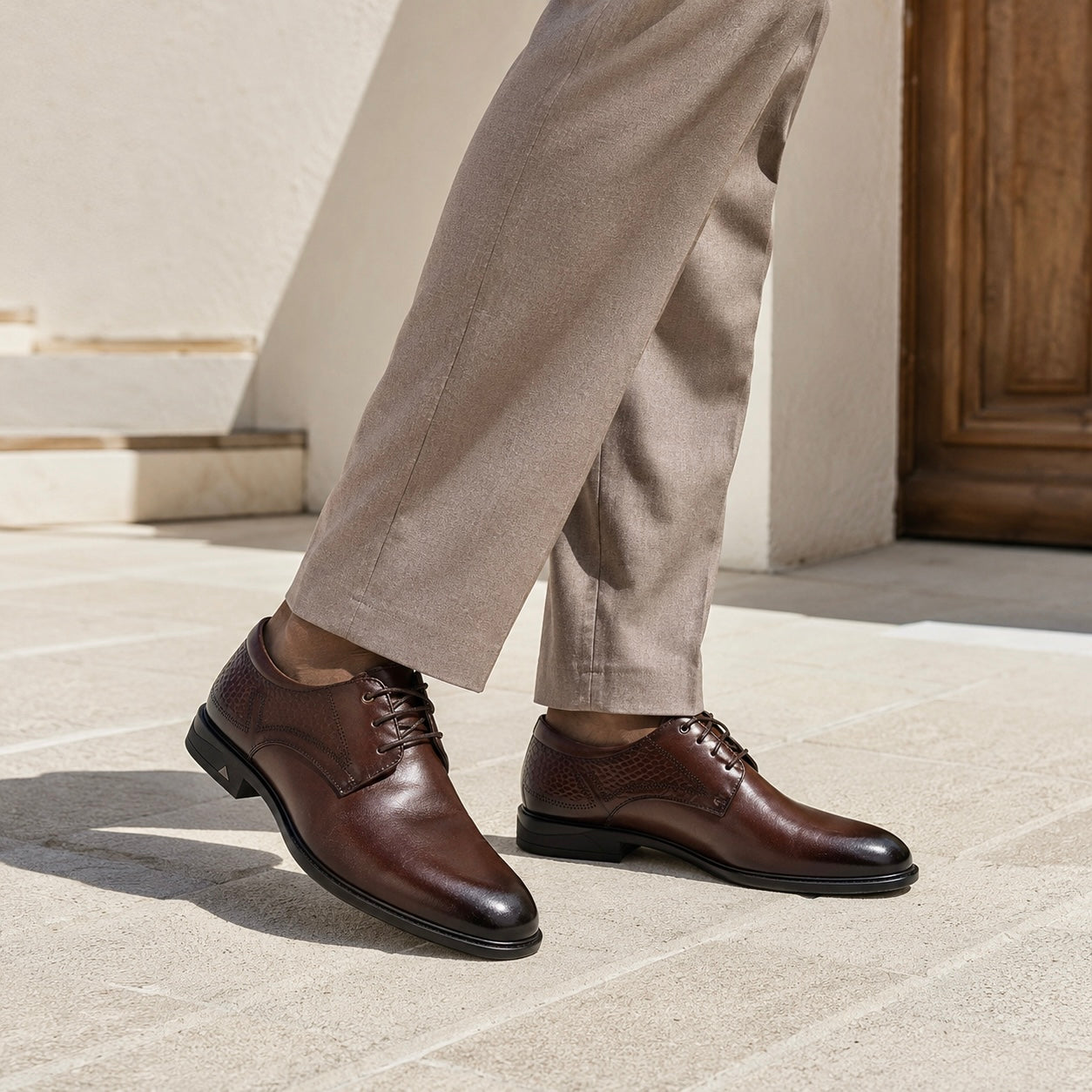Floyd Premium Leather Lace Up Derby Shoes - The Heels India
