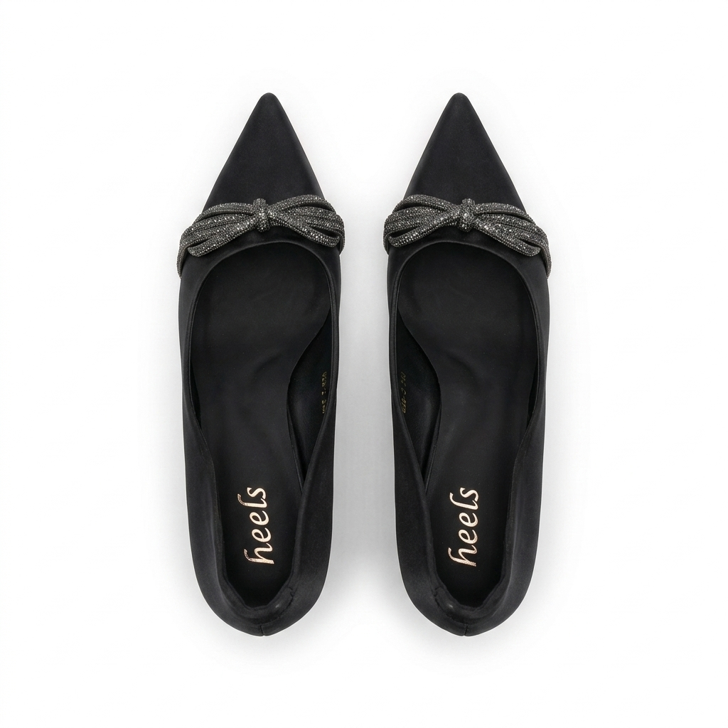 Iris Premium Pointed Bling Pencil Heel Stilettos