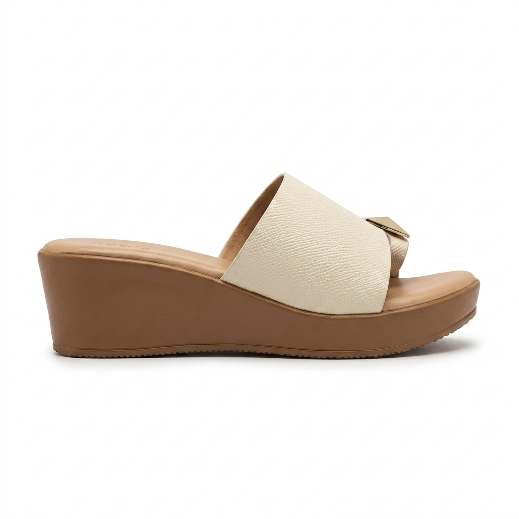 Chloe Buckled Thumb Wedge Peep Toe Heels