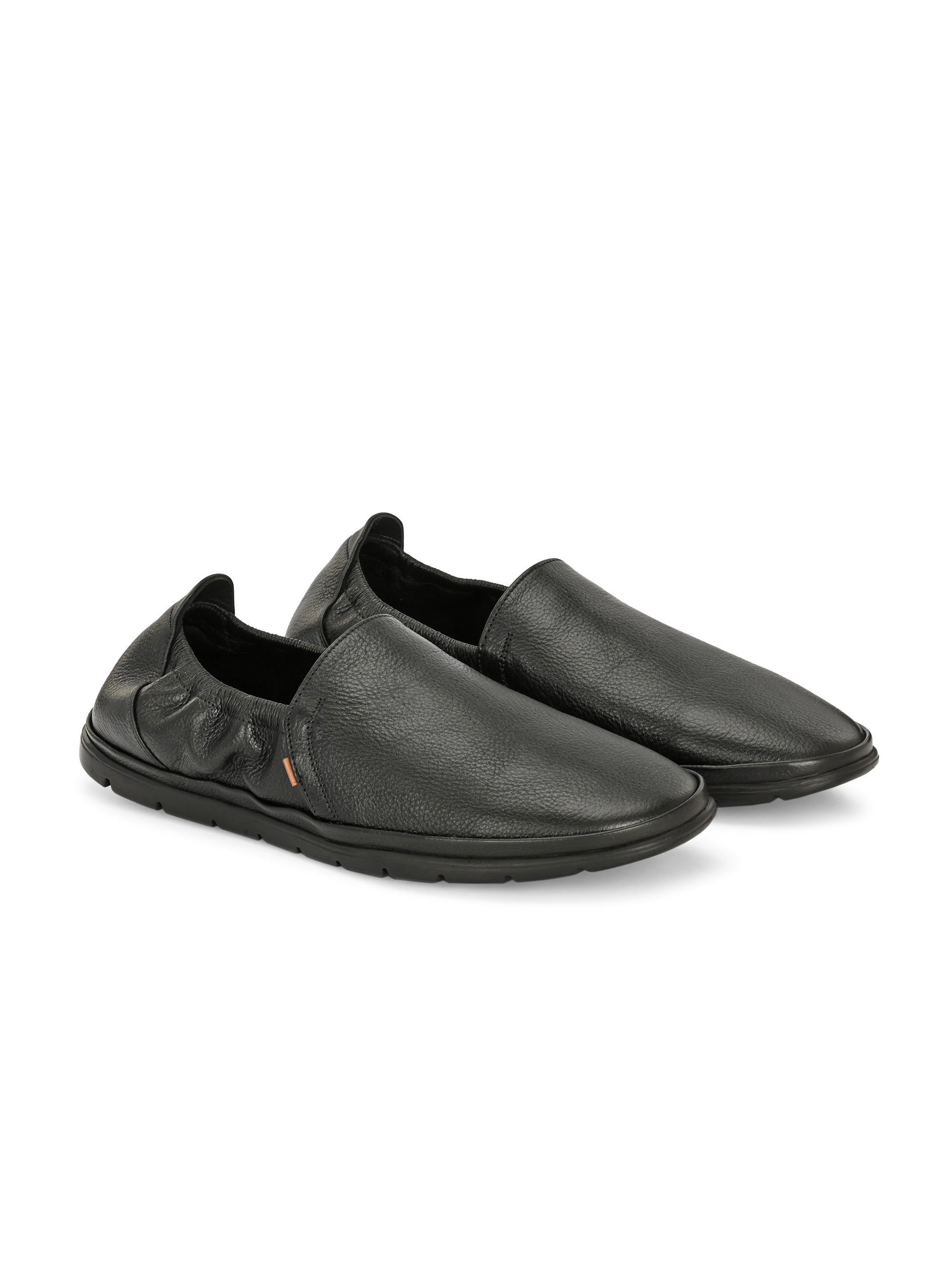 Urban Leather Back Elastic Slip Ons