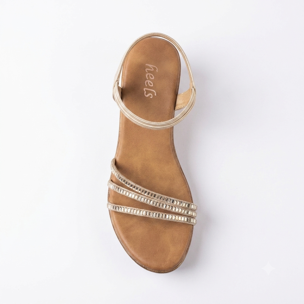 Fiza Bling Peep Toe Wedge Sandals