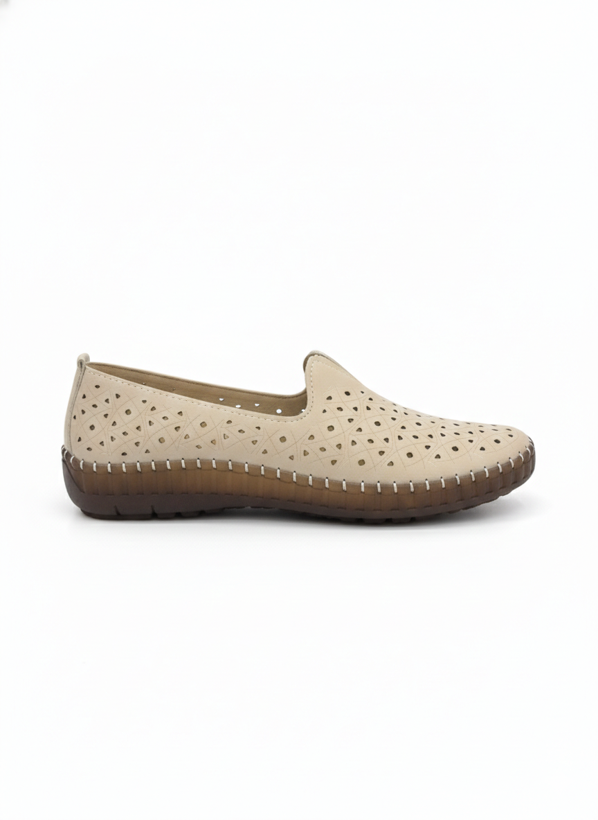 Emily Perforated Cushioned Loafers - The Heels India