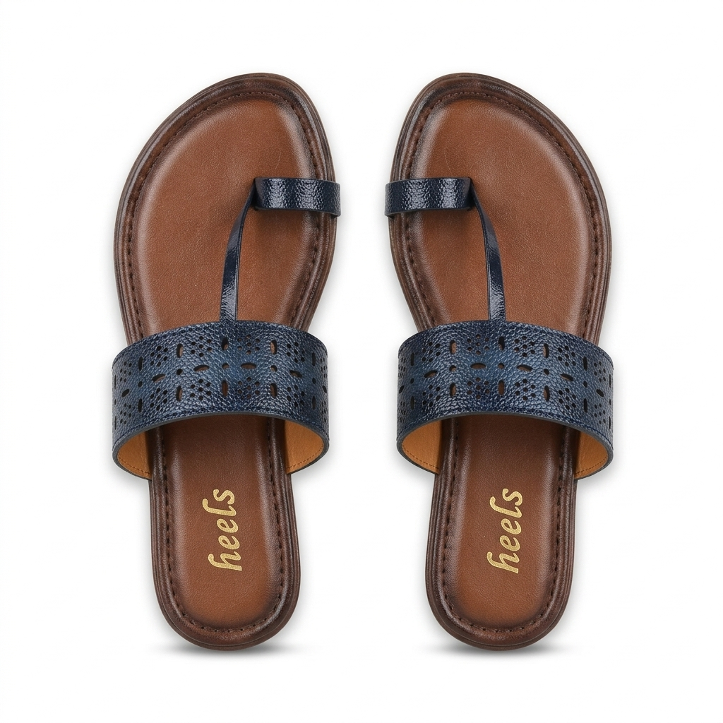 Doris Leather Thumb Kohlapuri Slippers